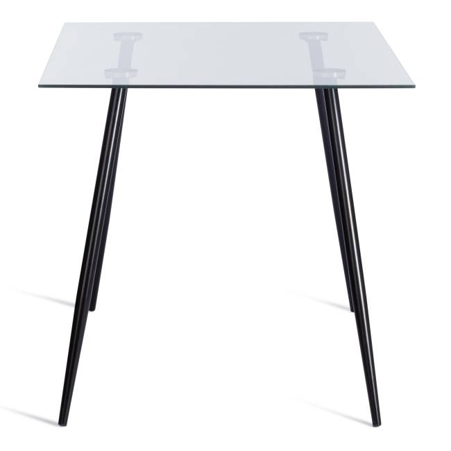 Стол SOPHIA (mod. 5003) металл/стекло (8мм), черный / прозрачный , 110 х 80 х 75 см черный / прозрачный металл/стекло (8мм)