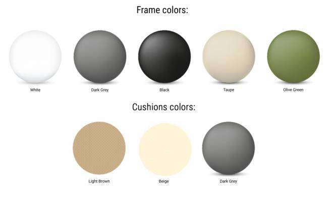 Комплект пластиковой мебели Portofino Lounge Corner бежевый, бежевый