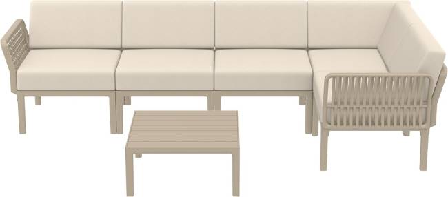 Комплект пластиковой мебели Portofino Lounge Corner бежевый, бежевый