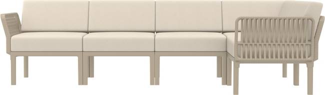 Комплект пластиковой мебели Portofino Lounge Corner бежевый, бежевый