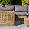 "Лунго" трансформирующийся диван из искусственного ротанга (гиацинт), цвет соломенный