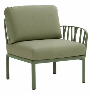 Модуль правый/левый пластиковый с подушками Komodo Elemento Terminale DS/SX агава, джунгли 720х780х880 мм