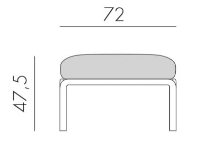 Пуф пластиковый с подушкой Komodo Pouf агава, авокадо 720х720х475 мм