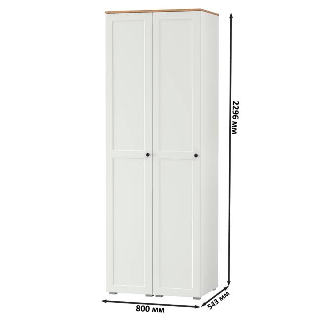 Два шкафа-пенала Остин цвет белый шагрень/дуб крафт золотой