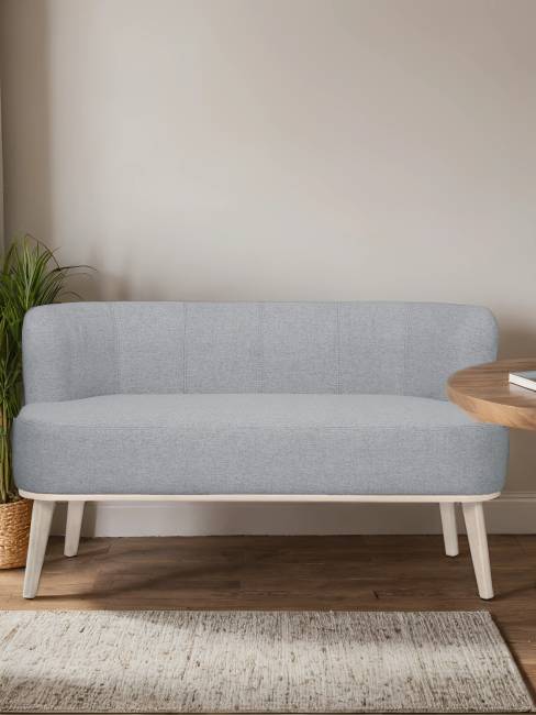 Диван Жирон ткань серый, каркас лак