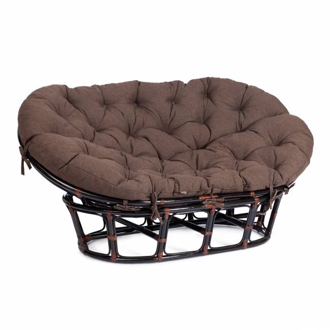 Диван MAMASAN/МАМАСАН 23/02 W /с подушкой/ подушка 182х119 см, 169х102х80 см, Antique brown (античный черно-коричневый), ткань, коричневый, 3М7 Antique brown (античный черно-коричневый)