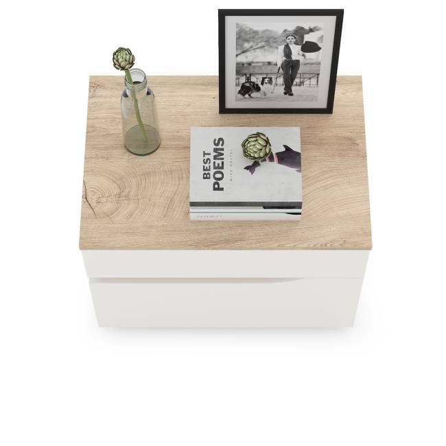 Тумба прикроватная Муссон 16.03 цвет белый/дуб эндгрейн элегантный Тумба прикроватная Муссон 16.03 цвет белый/дуб эндгрейн элегантный