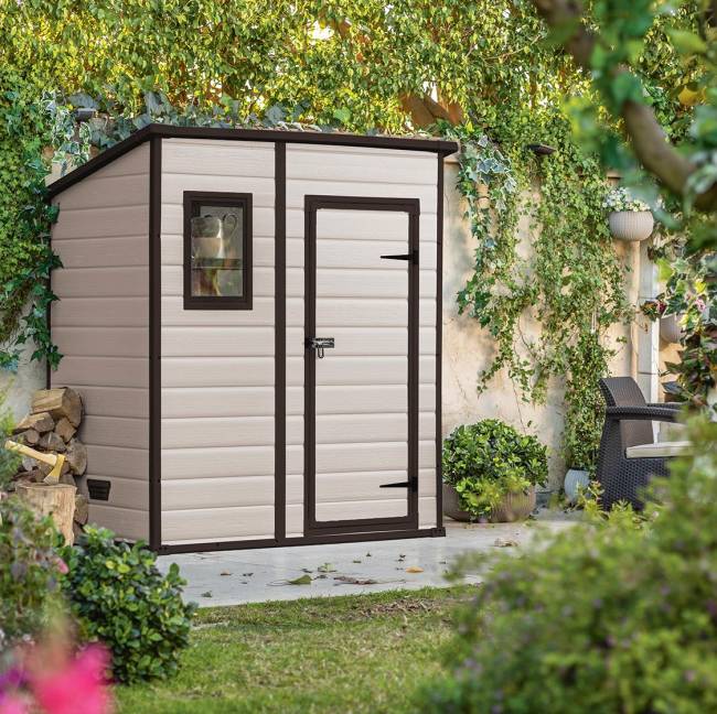 Сарай "Манор Пент 6x4" (размеры 175 x 103 см), бежевый Сарай "Манор Пент 6x4" (размеры 175 x 103 см), бежевый