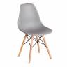 Стул CINDY (EAMES) (mod. 1801) дерево бук/металл/сиденье пластик, 45x51x82 см, Light grey (светло-серый) (Комплект из 4 шт.) светло-серый