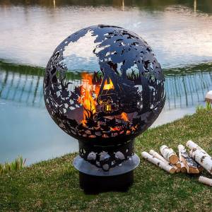 Костровая чаша для дачи с  функцией садового мангала  "Сказочный лес"