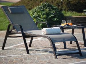 Шезлонг-лежак металлический Leisure 2080х720х400 мм