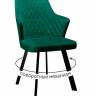 Стул DikLine 245 поворотный, К13 изумруд, ножки черные