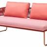Диван плетеный с подушками Lisa Sofa Club терракотовый 1700х820х750 мм