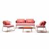 Диван плетеный с подушками Lisa Sofa Club терракотовый 1700х820х750 мм