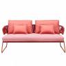 Диван плетеный с подушками Lisa Sofa Club терракотовый 1700х820х750 мм