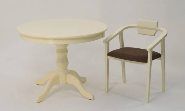 Стул-кресло Челси ПМ слоновая кость коричневый