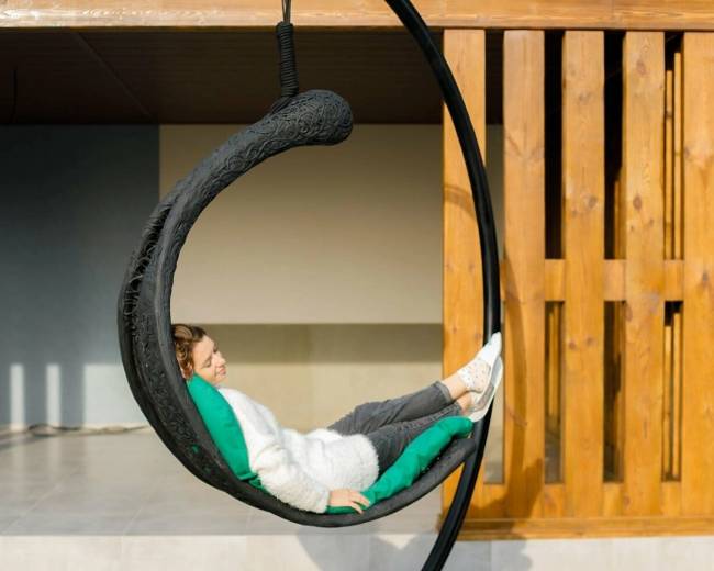 Подвесное кресло-кокон "Dragon", Черное