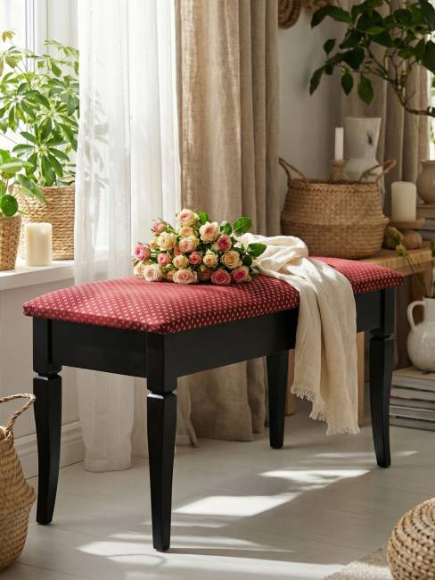 Банкетка Вивальди М с ящиком венге, ткань коронка