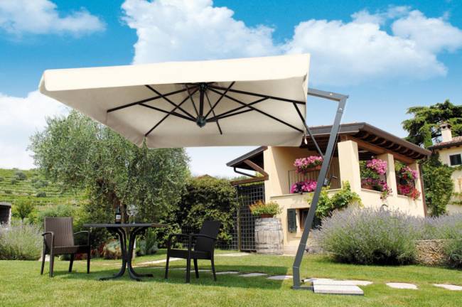 Зонт профессиональный 2х3 м Napoli Braccio антрацит, слоновая кость 2000х3000 мм Зонт профессиональный 2х3 м Napoli Braccio антрацит, слоновая кость 2000х3000 мм