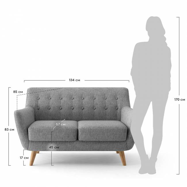 Диван Picasso двухместный горчичный, рогожка Диван Picasso двухместный горчичный, рогожка