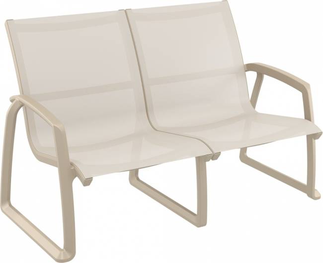 Диван пластиковый двухместный Pacific Lounge бежевый 1340х800х850 мм