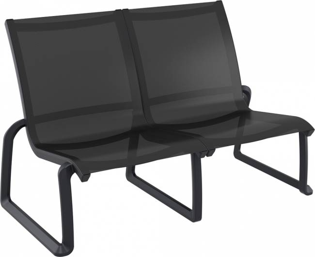 Диван пластиковый двухместный Pacific Lounge черный 760х800х850 мм