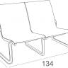 Диван пластиковый двухместный Pacific Lounge бежевый 760х800х850 мм